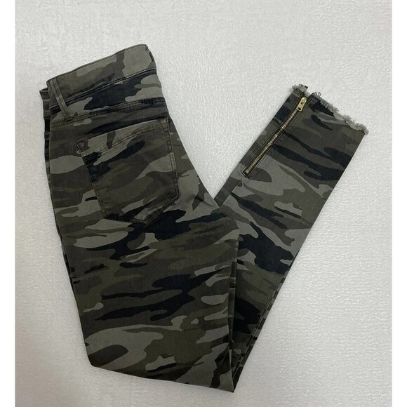 Express, Women's Stretch Ankle Zip Leggings Mid-Rise Size 8 Camou Pants - Picture 14 of 14